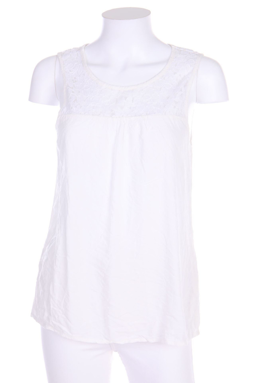 VERO MODA - Bluse aus Viskose mit Spitzen-Einsatz - M