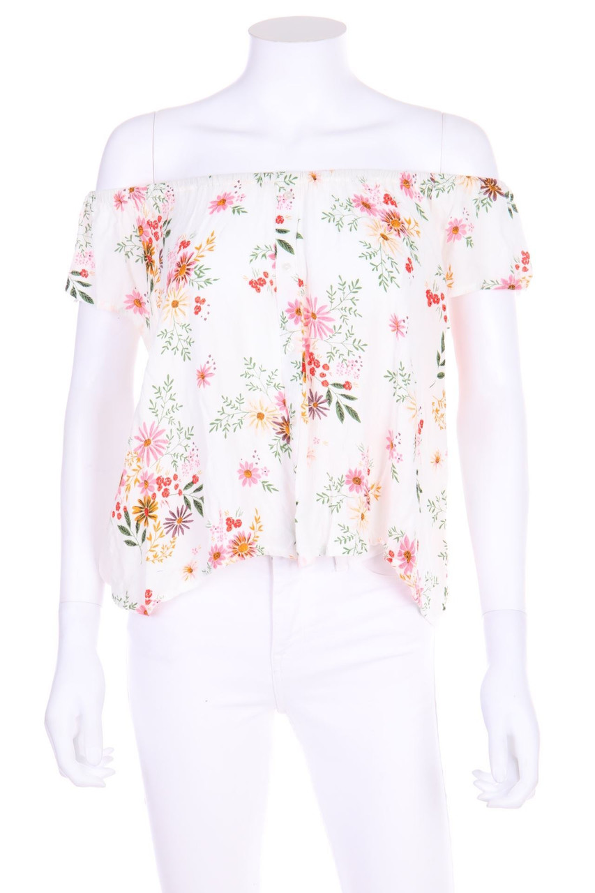 Jennyfer - Carmen-Bluse mit floralem Muster - M