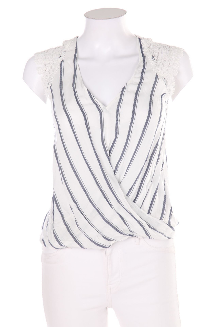 orsay - Blusentop in Wickel-Optik mit Streifen - D 32