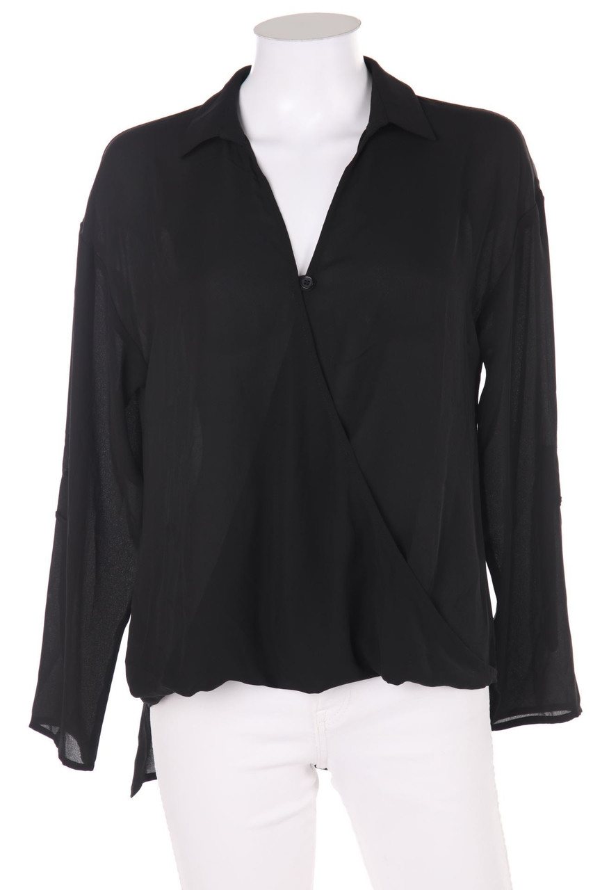 Best Connections - Bluse in Wickel-Optik mit Krempel-Ärmeln - D 36