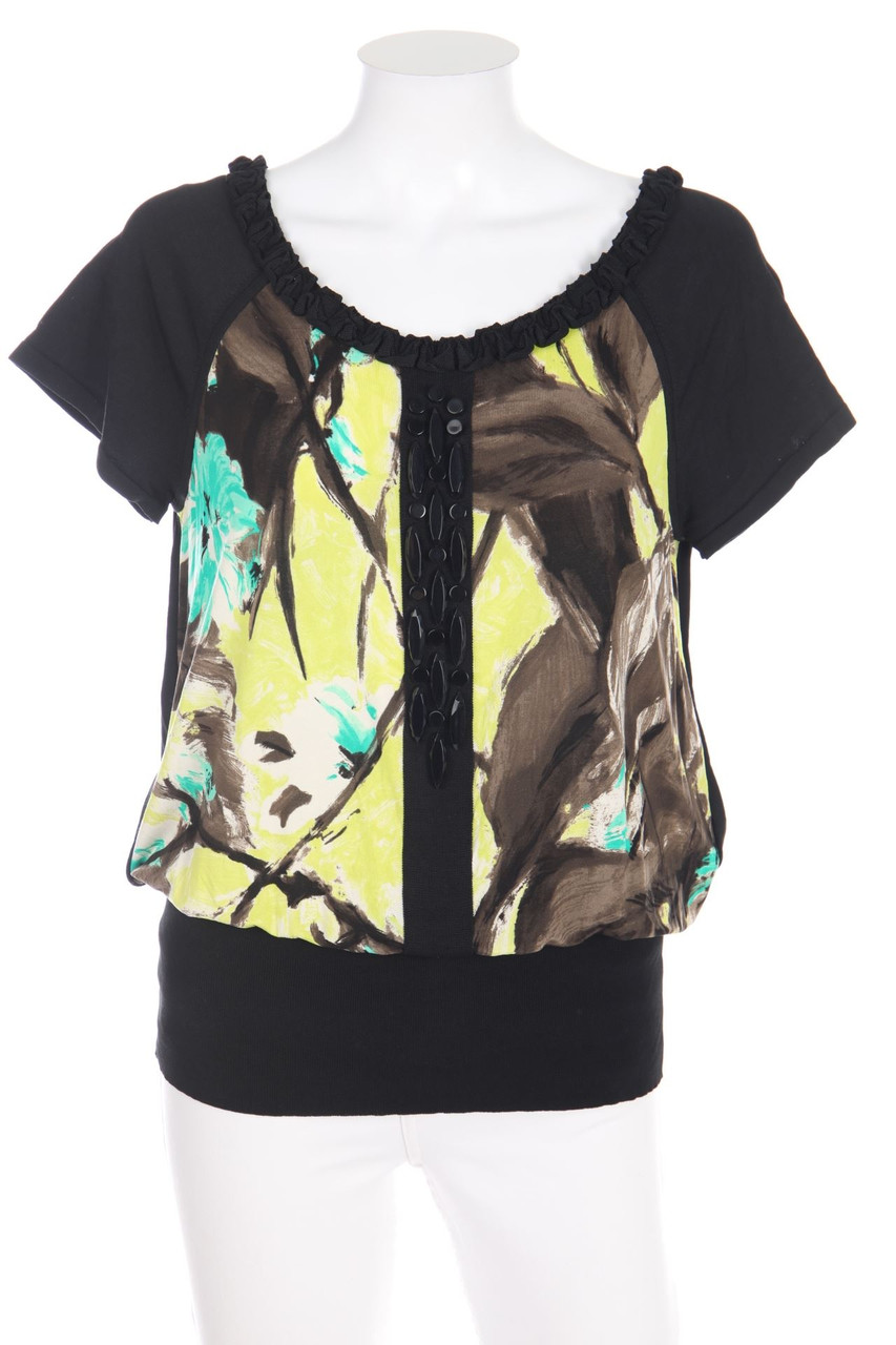 Laurèl - Kurzarm-Shirt mit Perlen - D 40