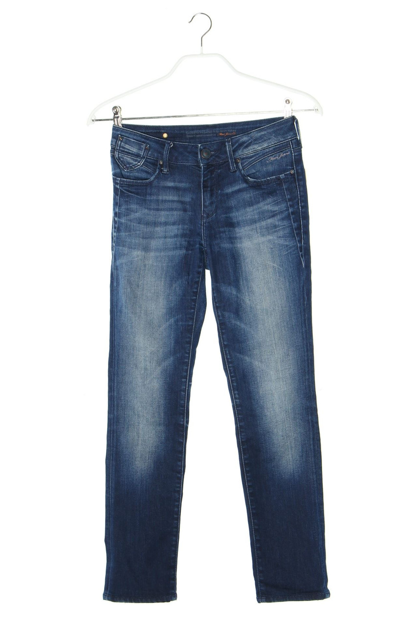 mavi jeans - Used Look Skinny-Jeans mit Logo-Patch - W26