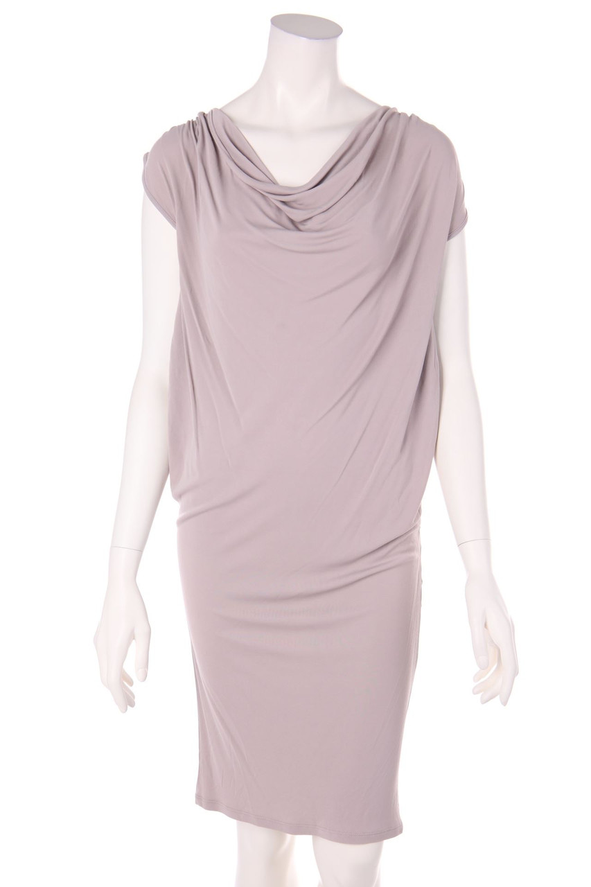 MARC CAIN - Kleid aus Jersey mit Wasserfall-Ausschnitt - D 38