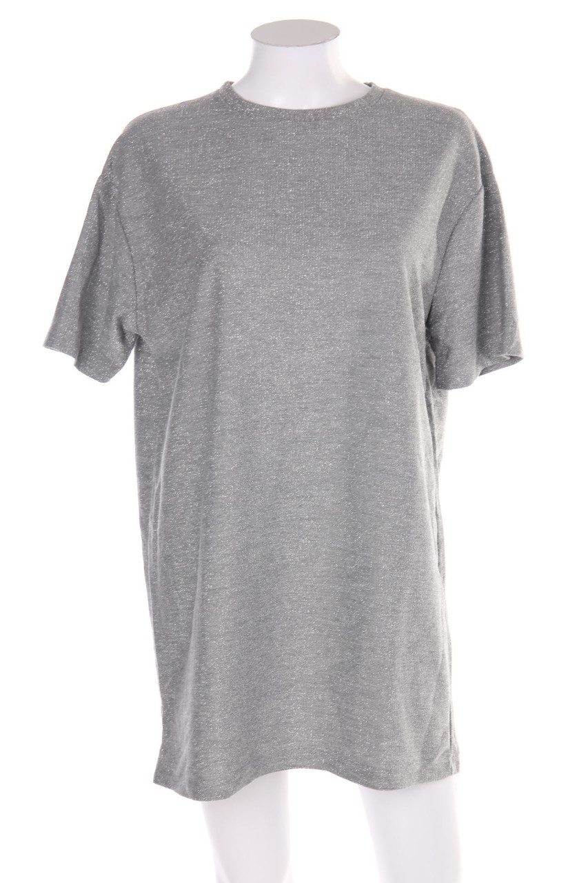 ZARA TRF - Oversize-Shift-Kleid mit Metallic-Effekt - M
