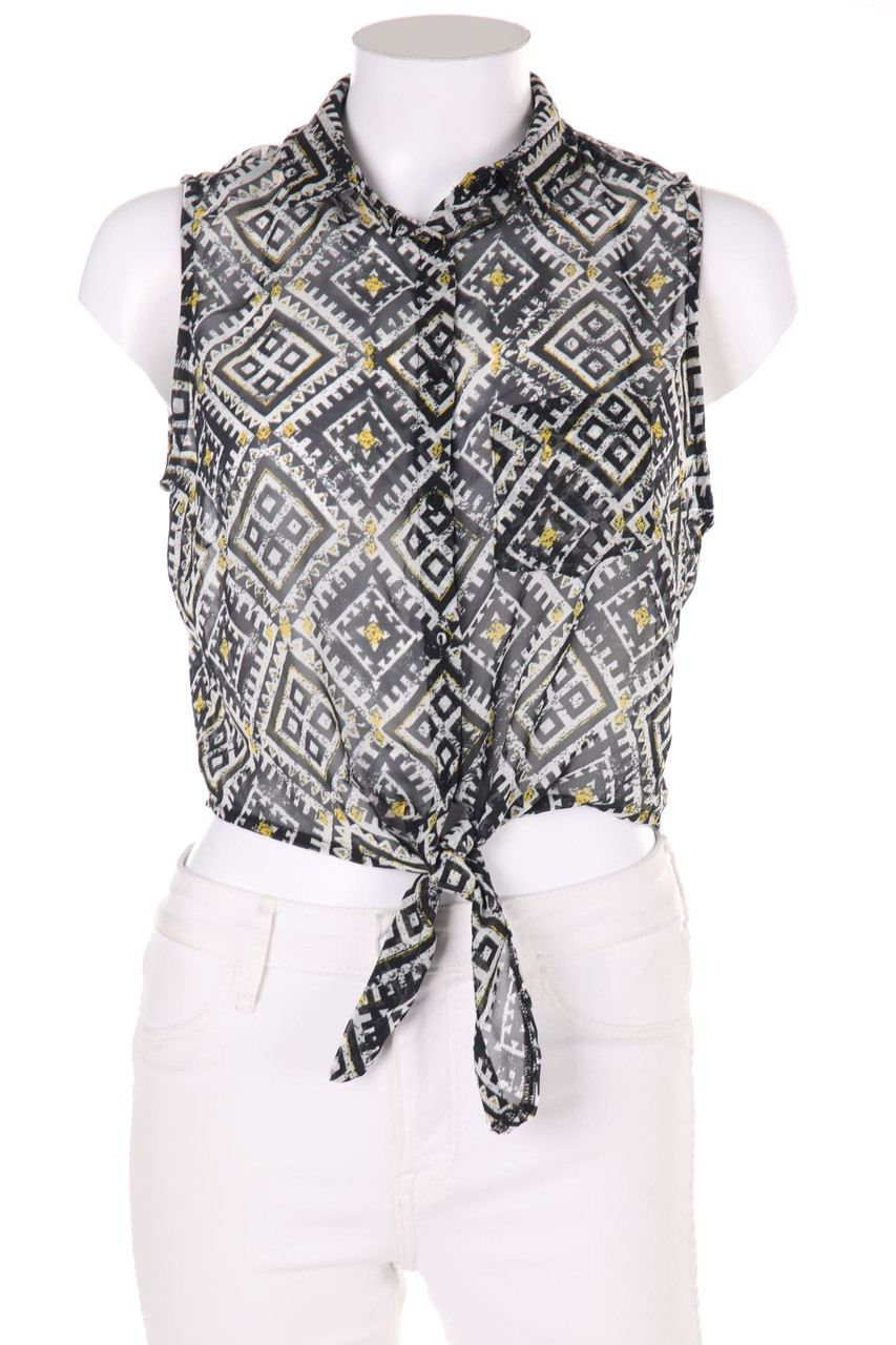 TALLY WEiJL - Blusentop mit Print zum Knoten - M