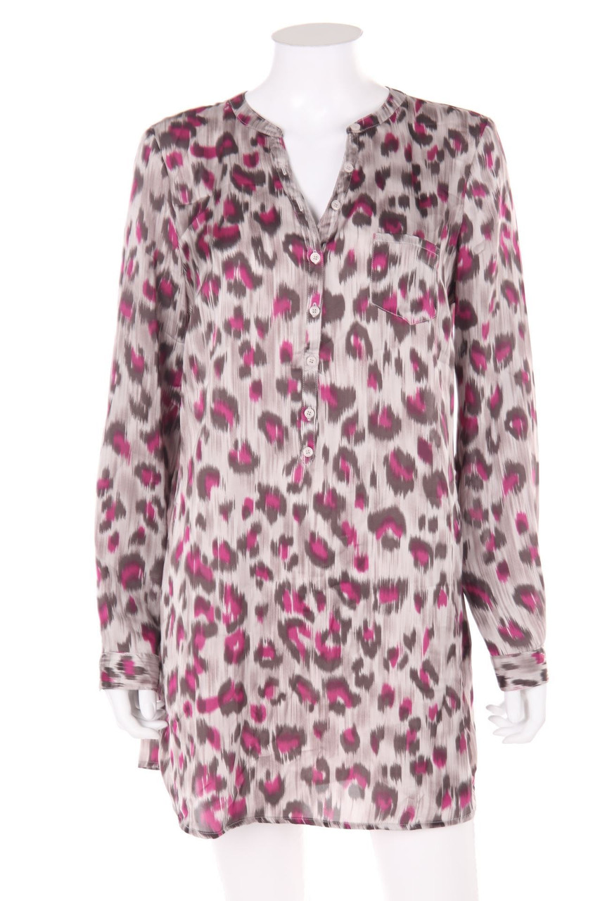 SECONDHAND - Long-Bluse mit Animal-Print - D 40