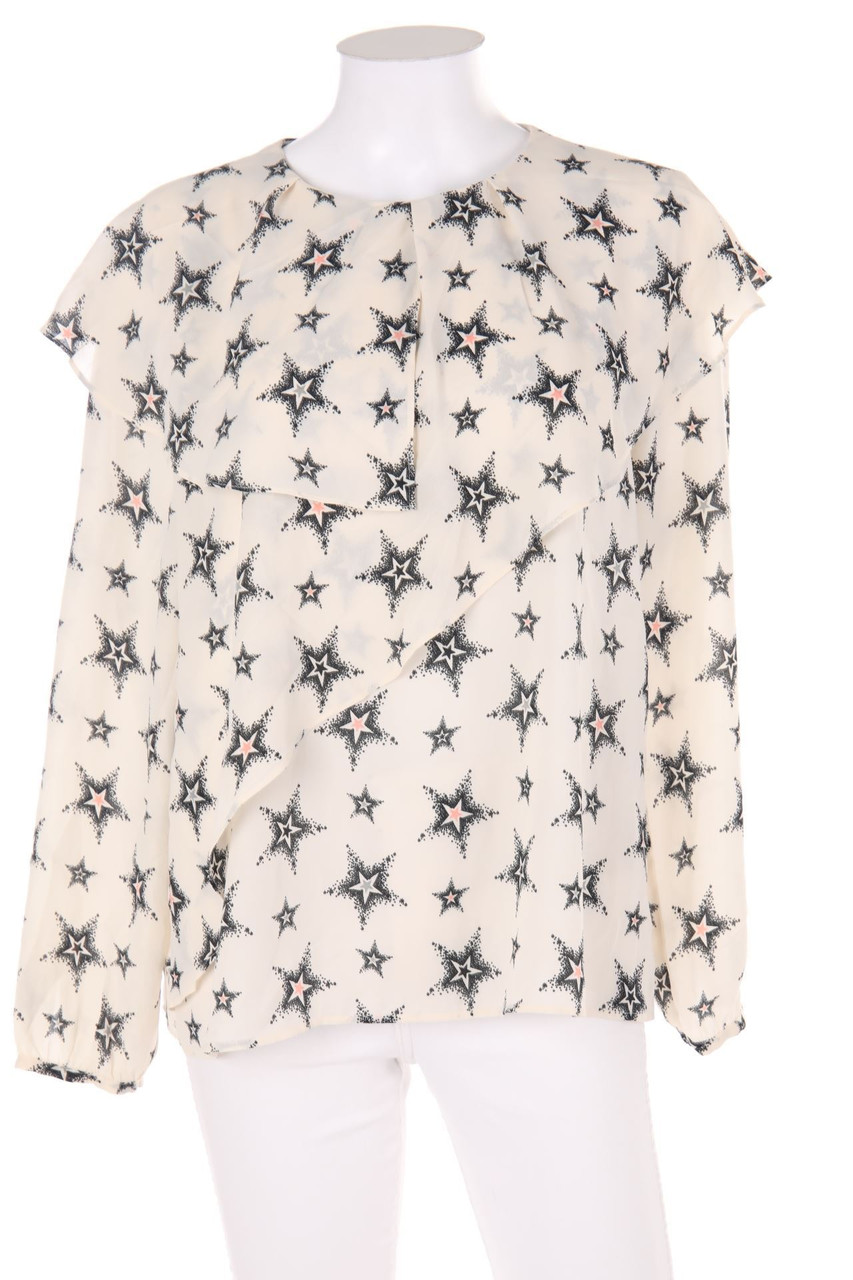 ZARA - Volant-Bluse mit Print - L