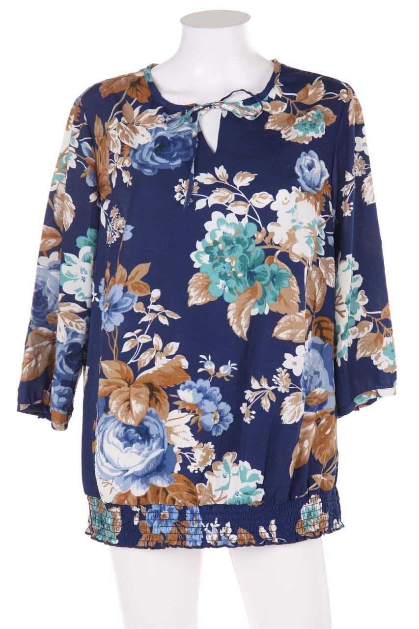 Ohne Label - Bluse mit 3/4-Ärmel mit floralem Muster - D 44