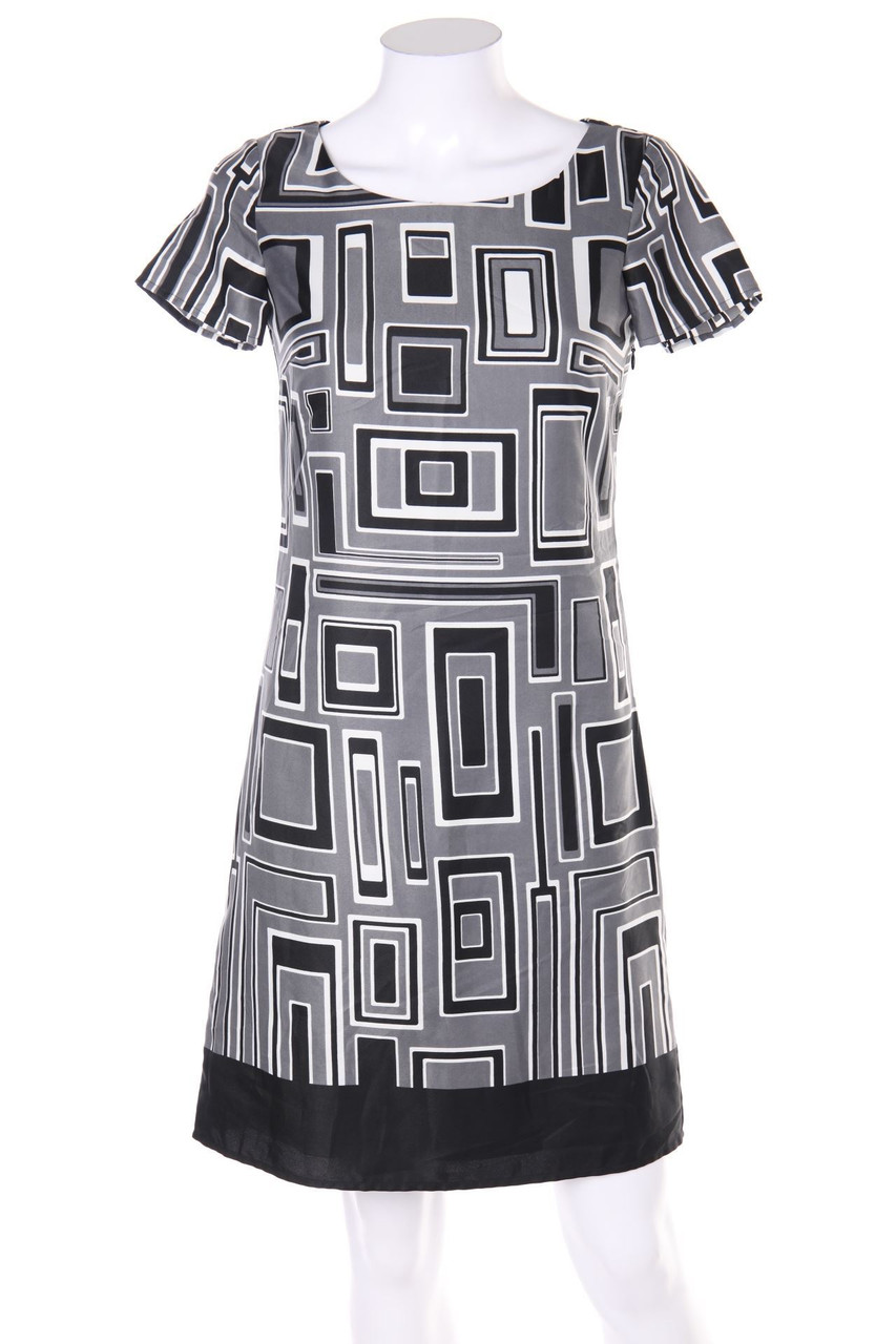 ESPRIT collection - Kurzarm-Kleid mit Karo-Muster - D 36