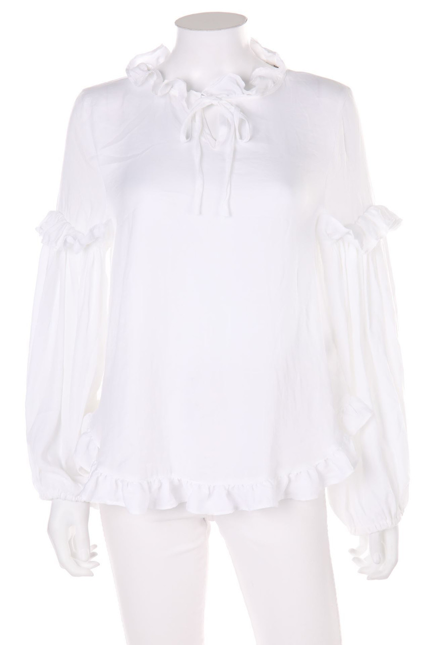 FADDA - Volant-Bluse aus Viskose-Mix mit Rüschen - D 44