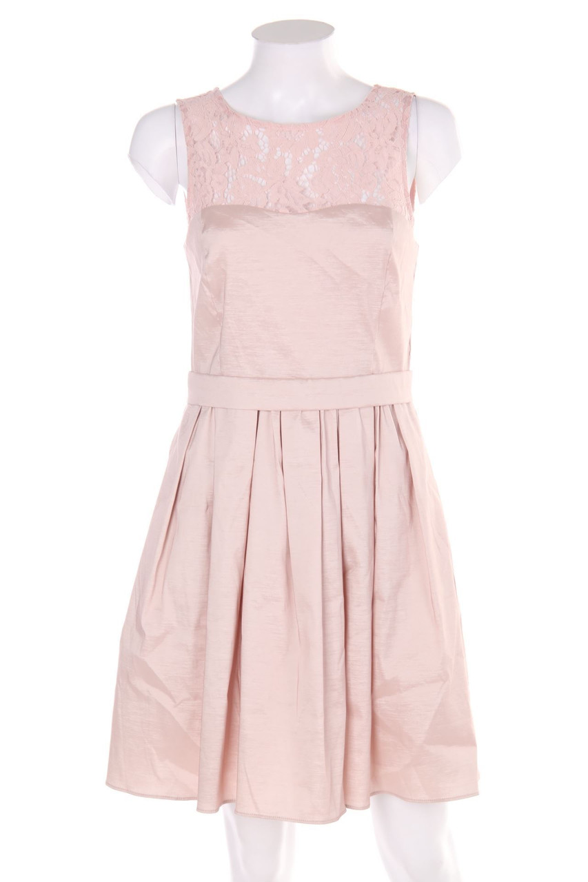 AMISU - Abendkleid mit Spitzen-Einsatz - D 36