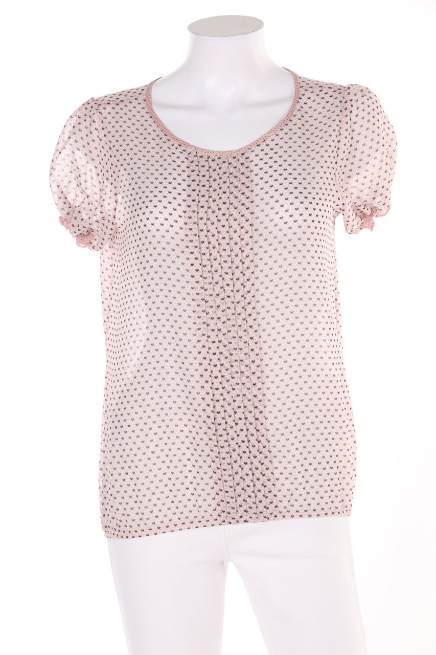 Livre - Kurzarm-Bluse in Wickel-Optik mit Keyhole - S