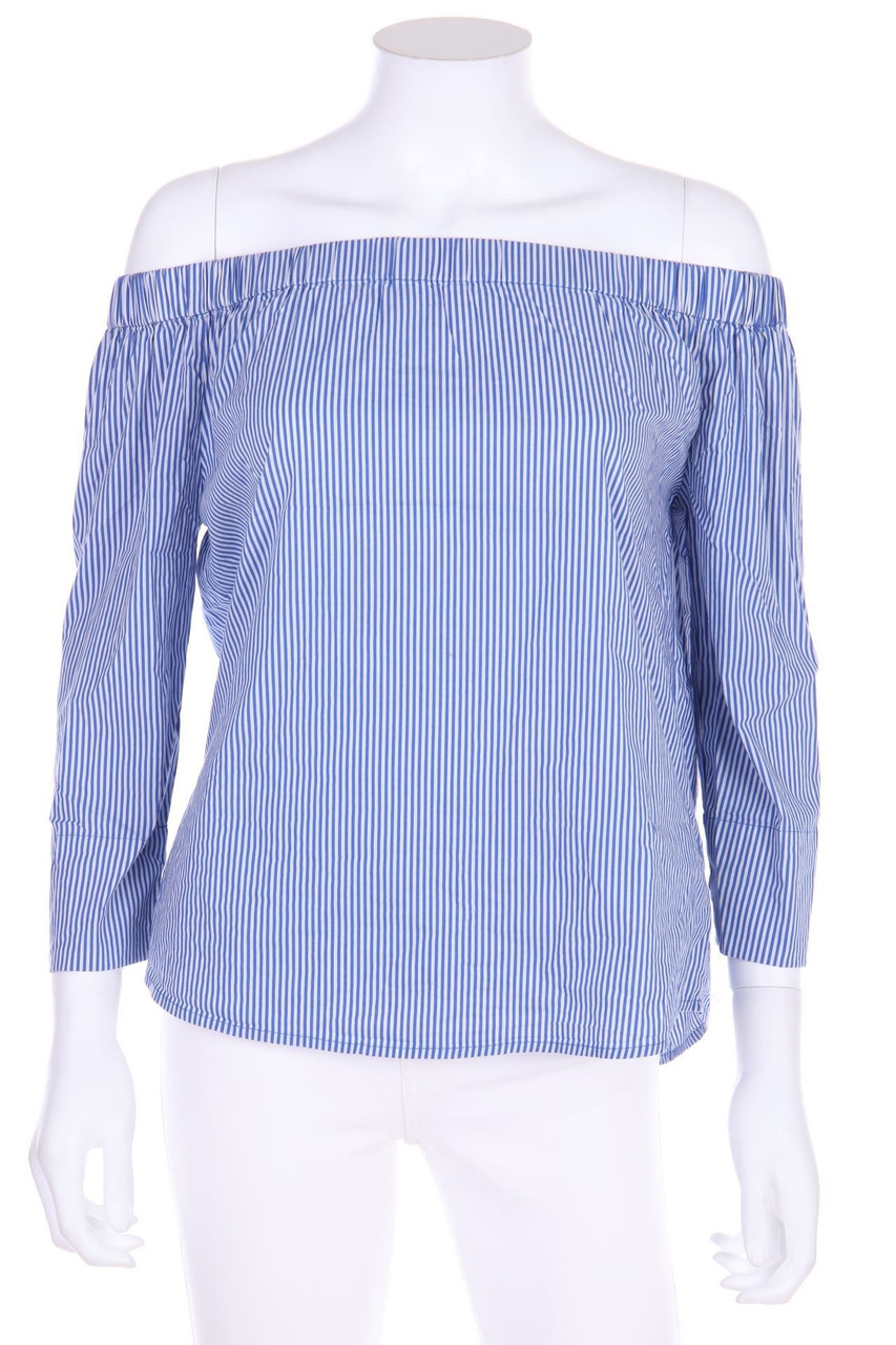 AMISU - Carmen-Bluse mit Streifen - XS