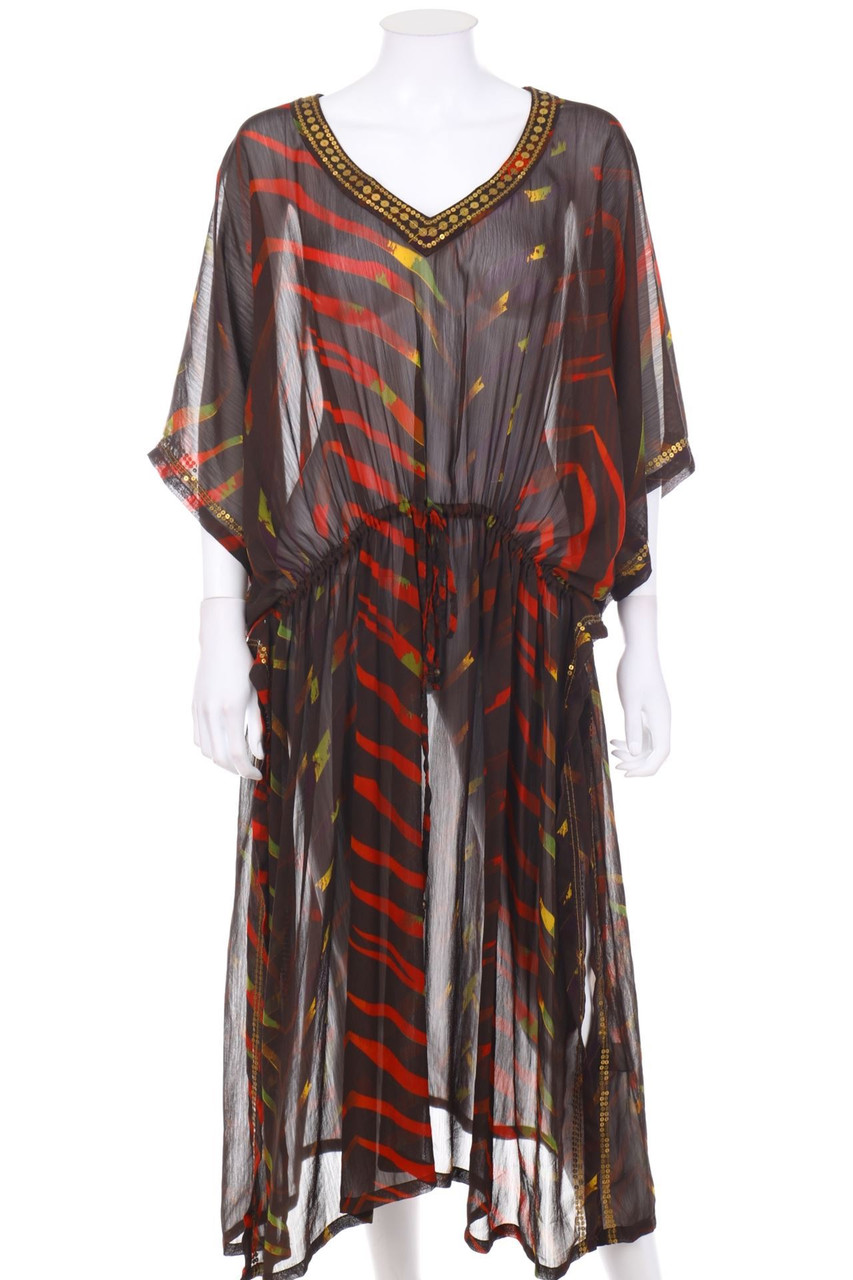 woman by Tchibo - Print-Strandkleid mit Schlitz - ONE SIZE