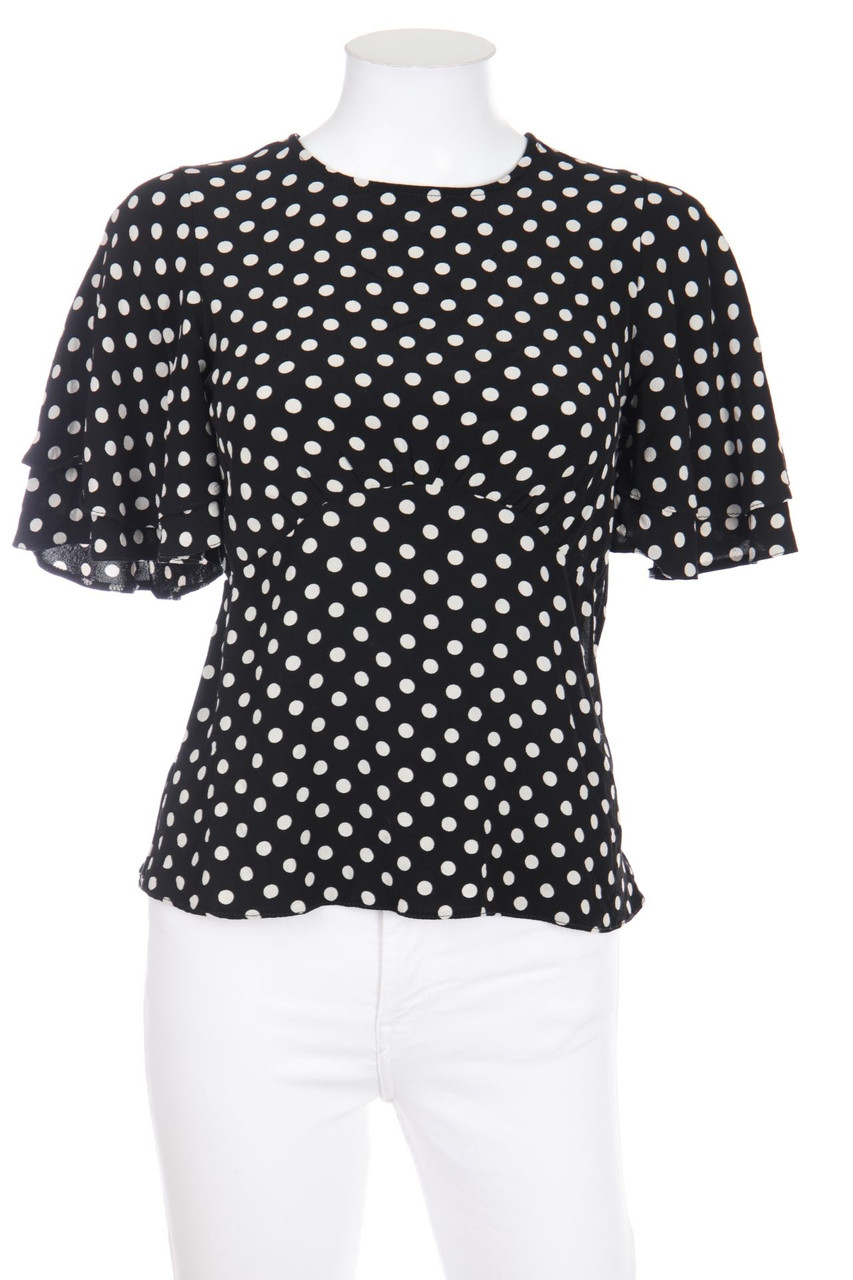 NEW LOOK - Volant-Bluse im Layer Look mit Punkten - D 32