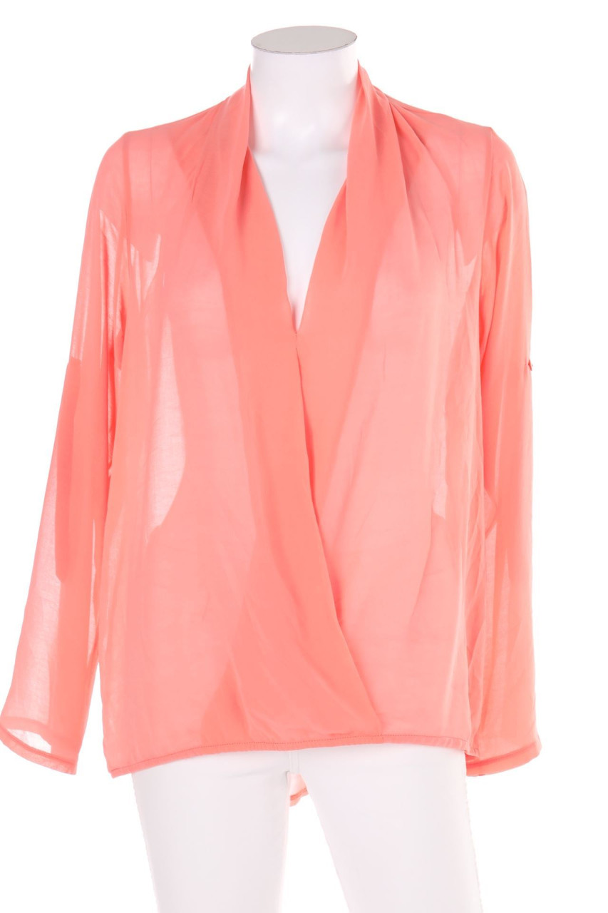 zebra - Bluse in Wickel-Optik - M