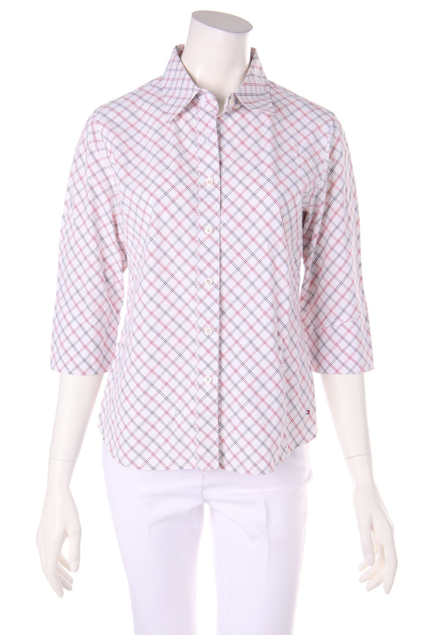 TOMMY HILFIGER - Bluse mit 3/4-Ärmel mit Karo-Muster - D 40