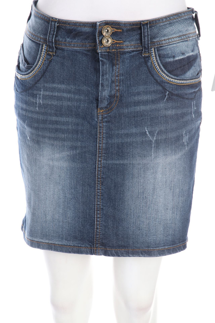 Yessica by C&A - Mini-Jeansrock im Used Look mit Stretch - D 36