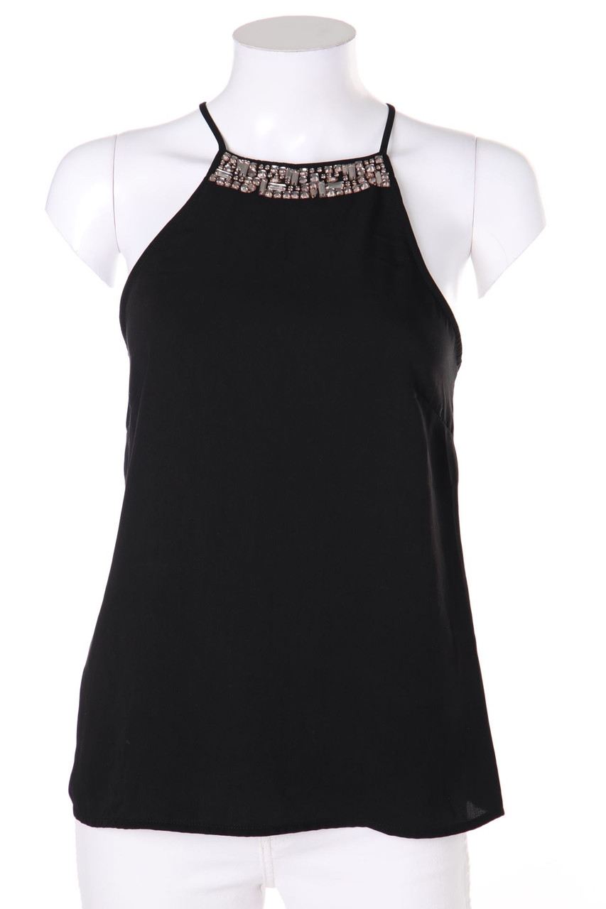 H&M - Top mit Schmuckstein-Applikation - D 34