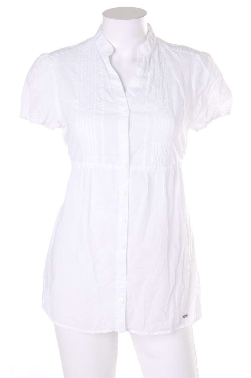 Street One - Kurzarm-Bluse mit Schleife - D 34