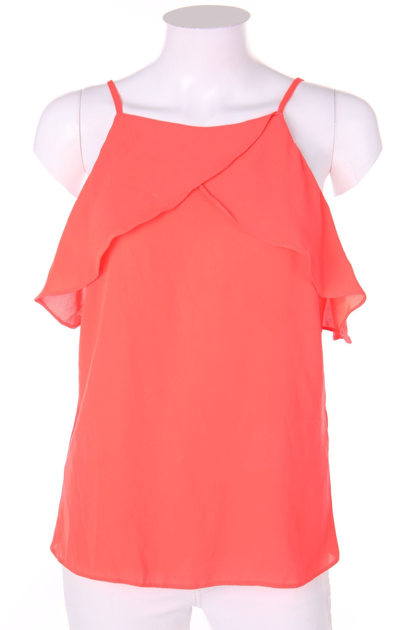 Miss Selfridge - Neon-Top mit Volants - D 30