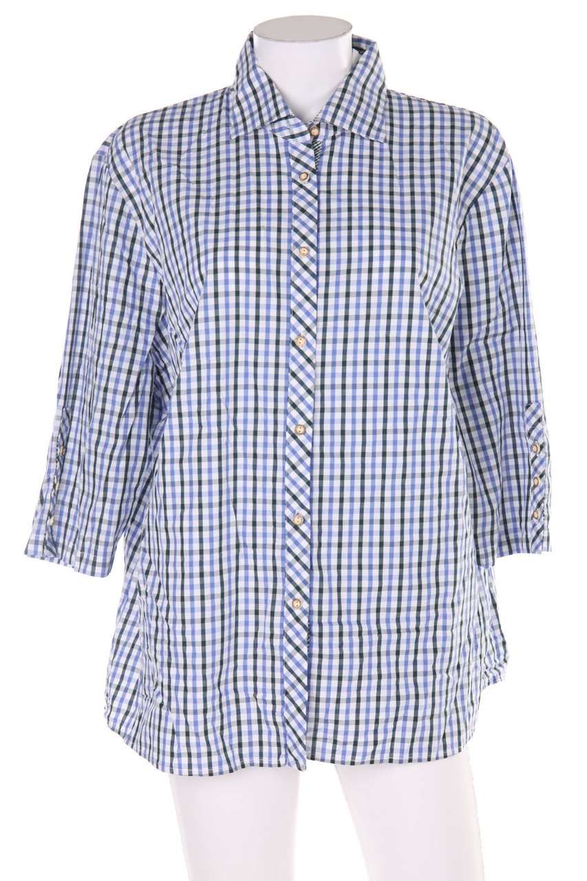 KAISERALM Auzinger - Bluse mit 3/4-Ärmel mit Karo-Muster - D 48