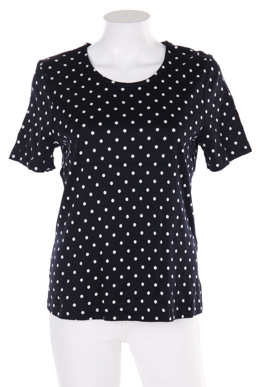 Efixelle - Kurzarm-Shirt aus Baumwolle mit Polka Dots - D 40