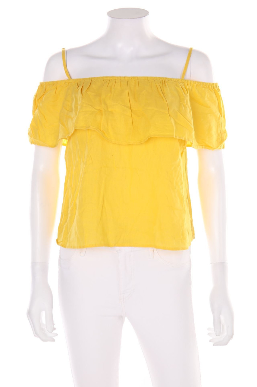 MANOR woman - Volants-Top mit Leinen - D 36