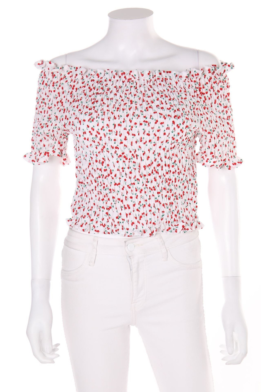 FB SISTER - Print-Carmen-Bluse mit Stretch - XL