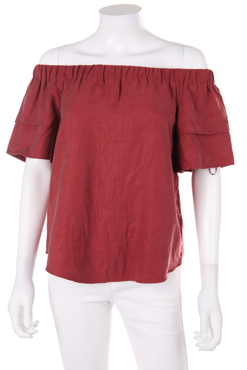 H&M - Carmen-Bluse im Layer Look mit Gummizug - D 36