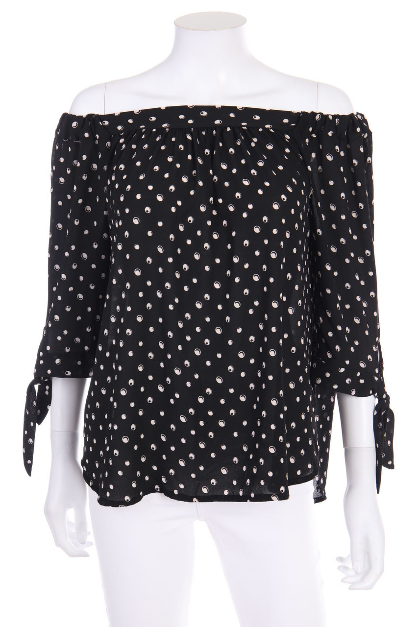 SECONDHAND - Carmen-Bluse zum Knoten - S