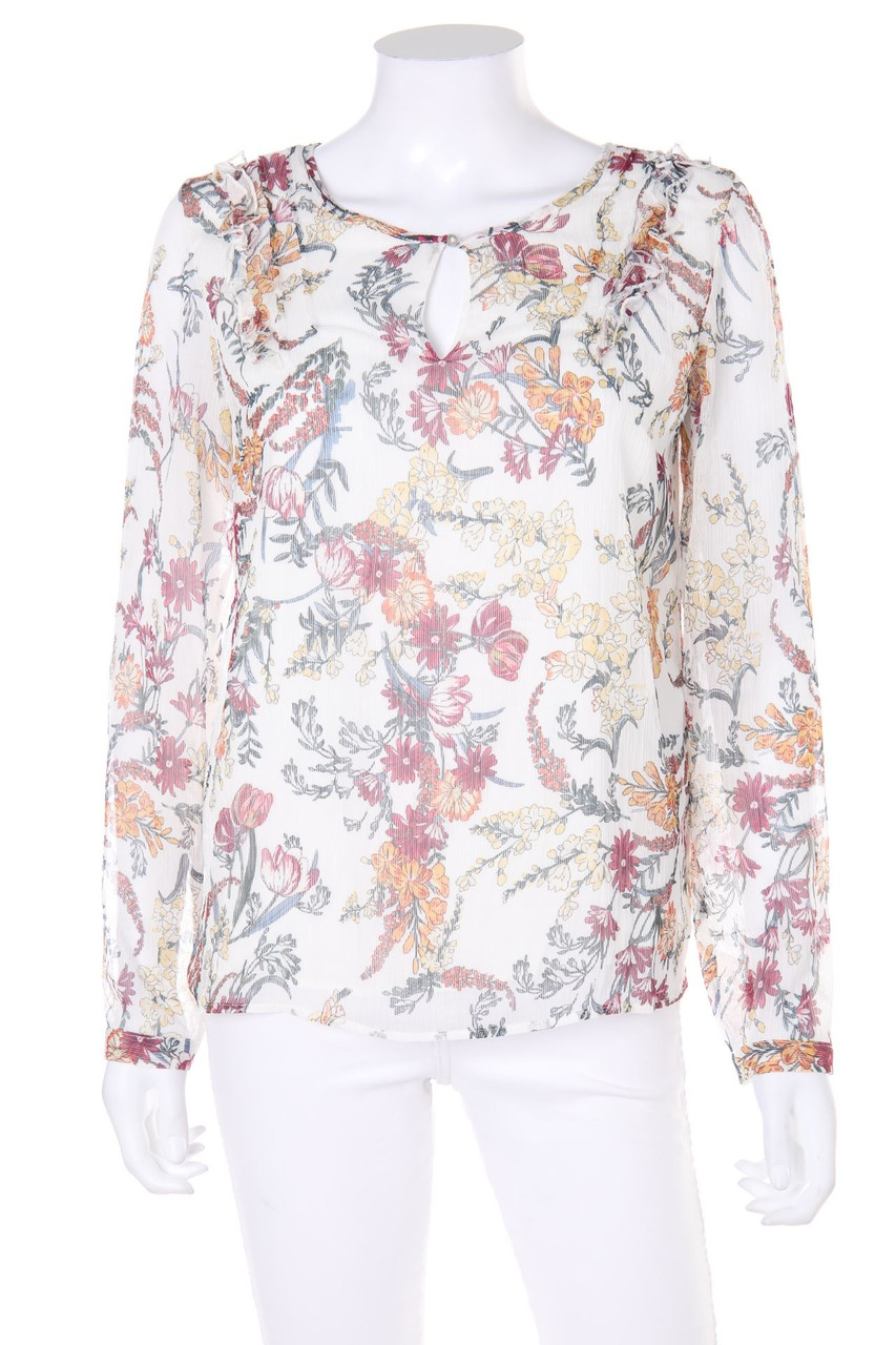 s.Oliver - Tunika-Bluse mit floralem Muster - D 34
