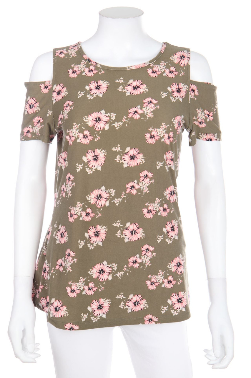Chicorée - Kurzarm-Shirt mit Blumen-Print - XS