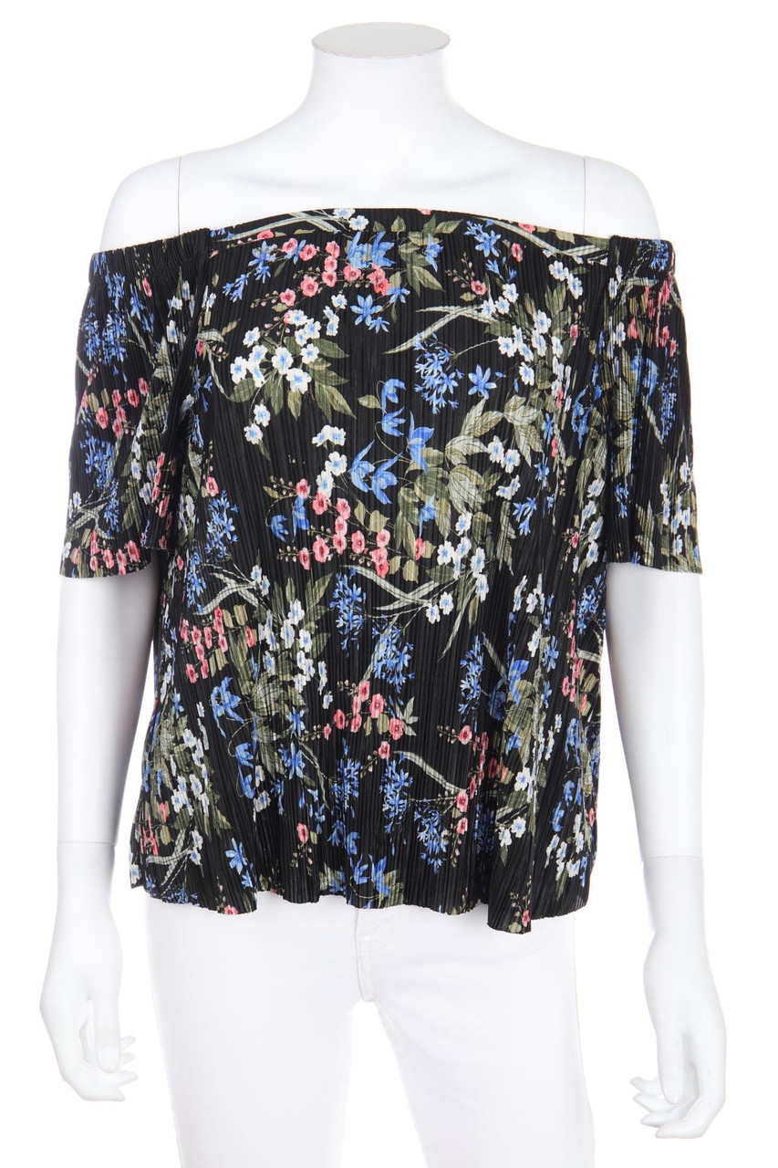 NEW LOOK - Carmen-Bluse mit Blumen-Print - D 44