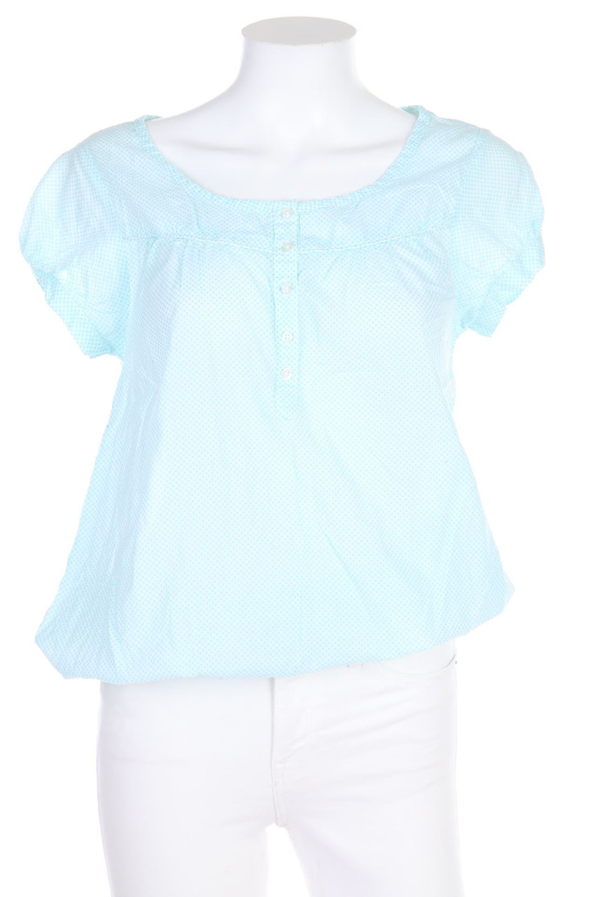 ONLY - Kurzarm-Tunika-Bluse mit Punkten - S