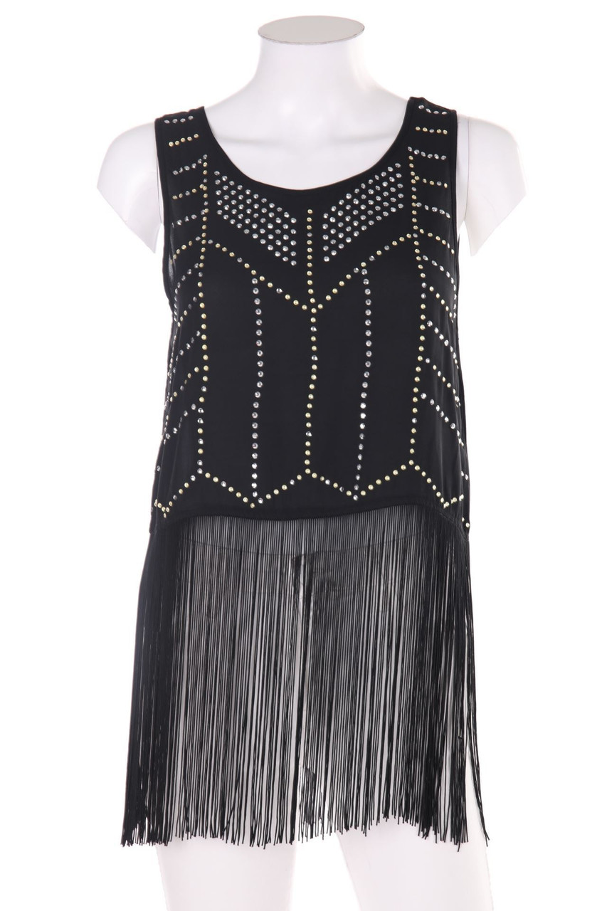 H&M DIVIDED - Top mit Schmuckstein-Applikation - D 36