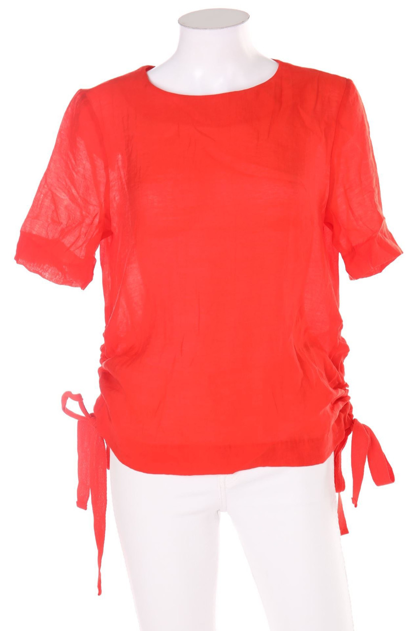 H&M - Kurzarm-Bluse mit Raffungen - D 38