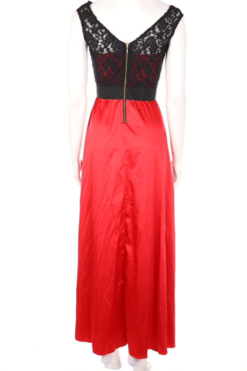 orsay - Maxi-Abendkleid aus Satin mit Spitze - D 38