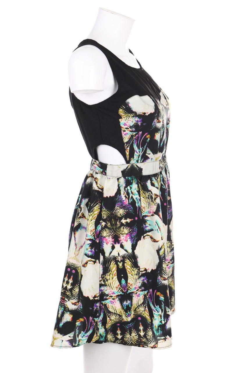 AMISU - Print-Party-Kleid mit Cut-outs - D 36