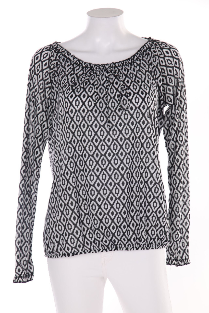 AMISU - Carmen-Bluse mit Print - S