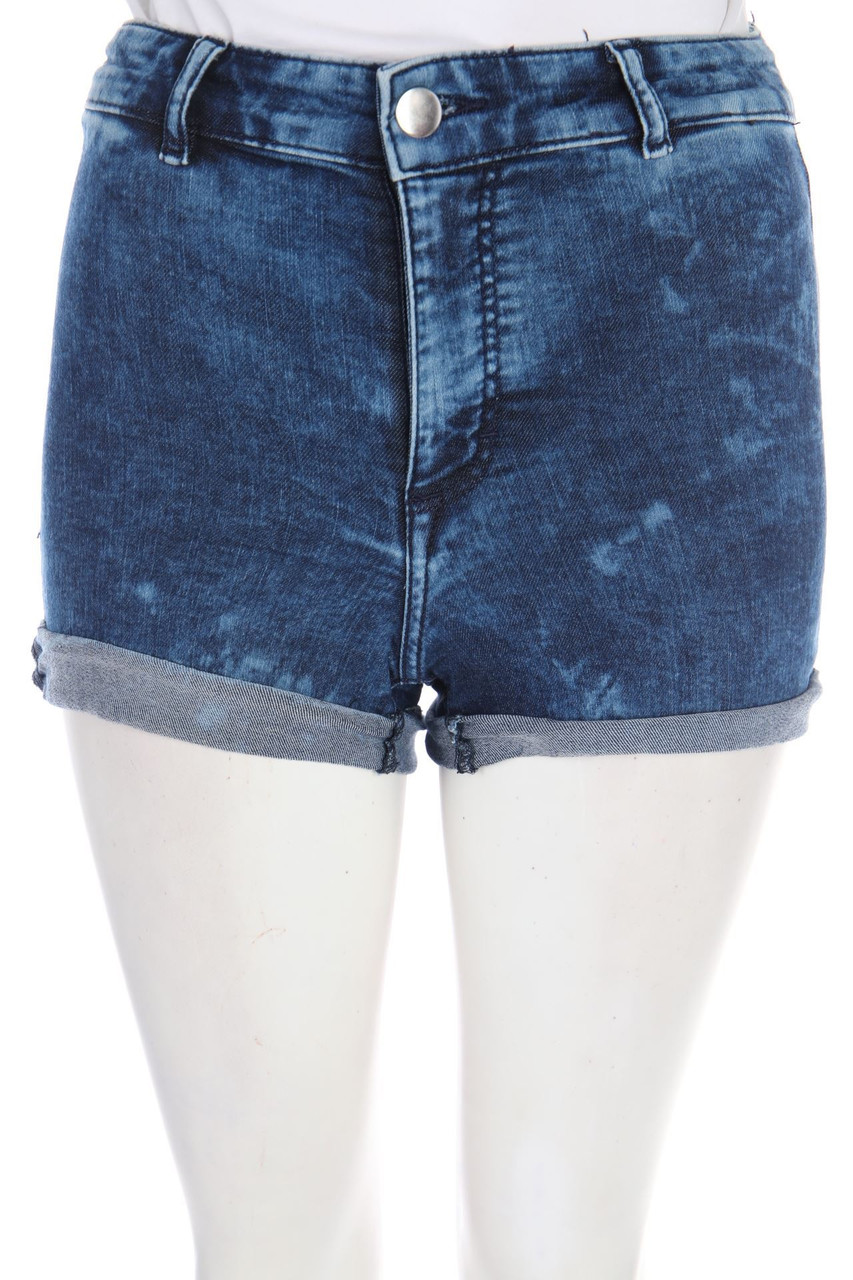 H&M DIVIDED - Moonwashed Jeans-Shorts mit Stretch - D 36