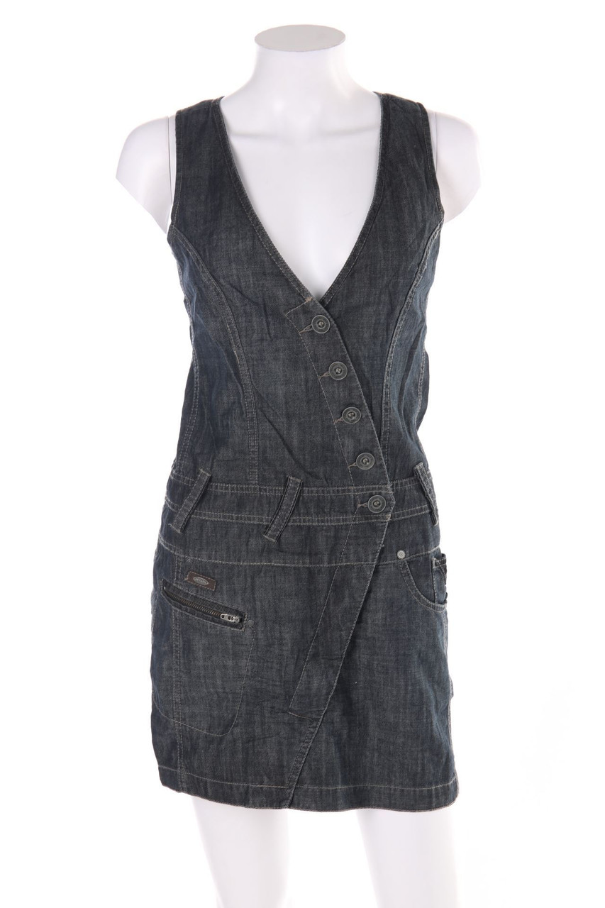 NILE - Jeanskleid mit Logo-Patch - XS