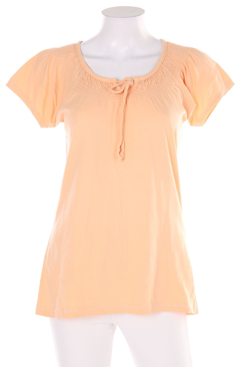 Janina - Kurzarm-Shirt mit Raffungen - D 38