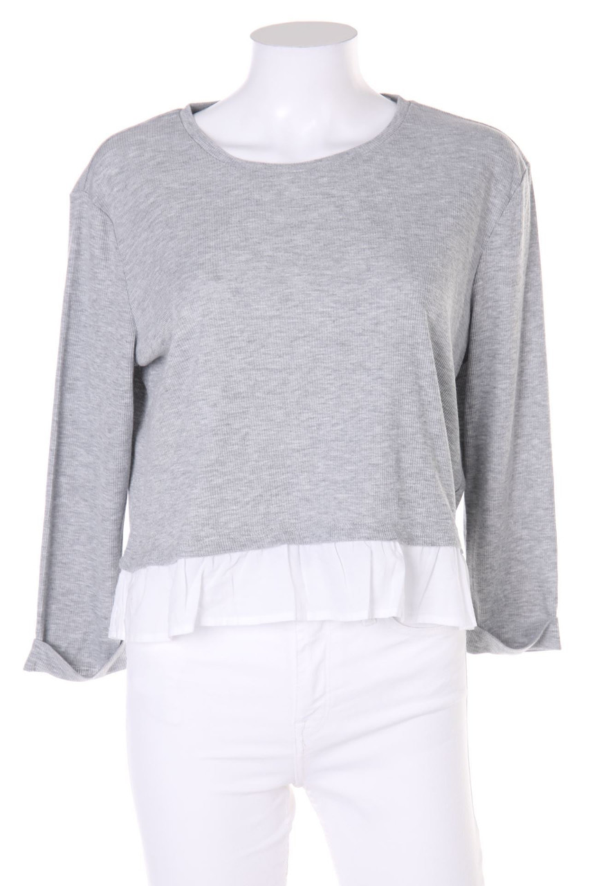 Ohne Label - Longsleeve-Shirt im Layer Look - M