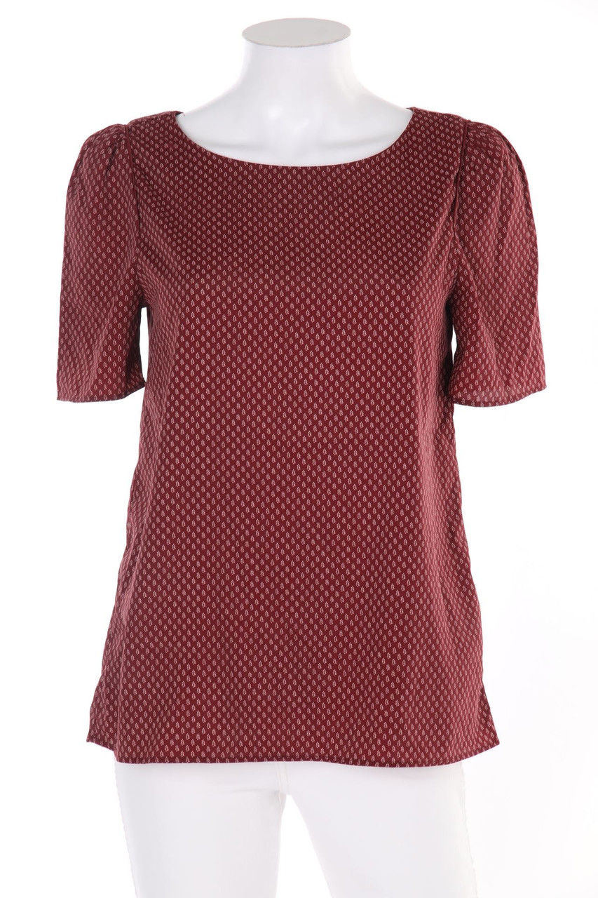 H&M - Kurzarm-Bluse aus Crêpe mit Raffungen - D 36