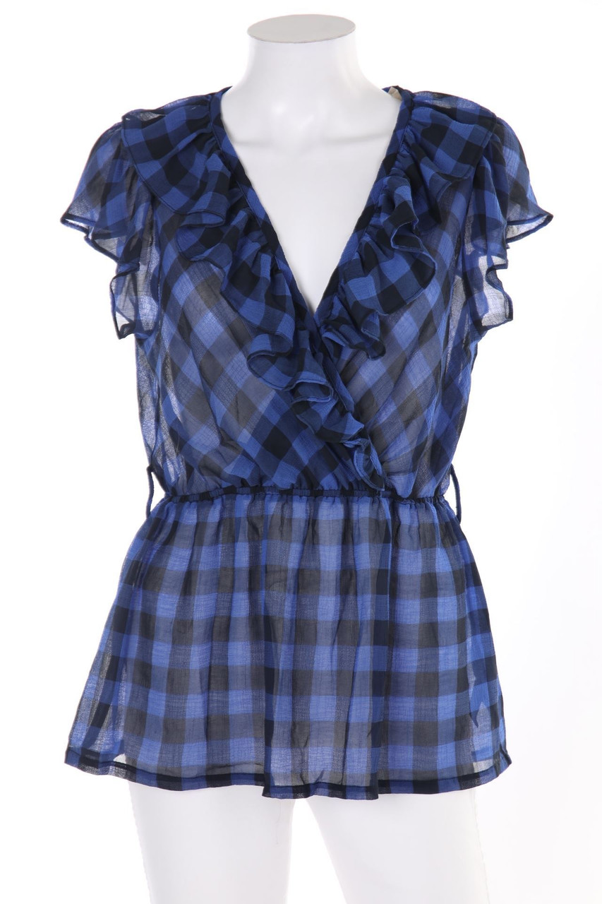 XXI - Chiffon-Volant-Bluse in Wickel-Optik - L