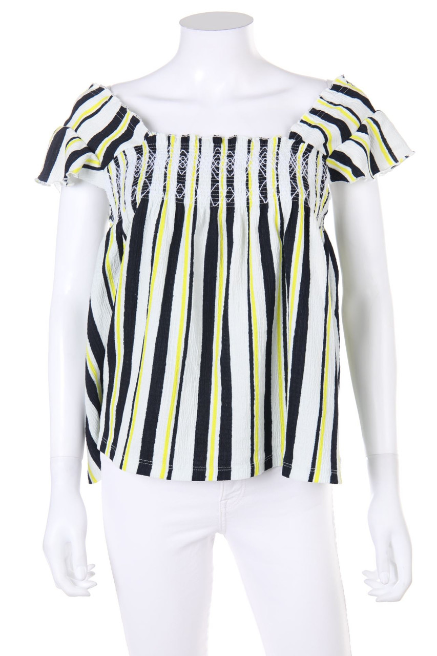 CLOCKHOUSE by C&A - Kurzarm-Bluse mit Gummizug - L