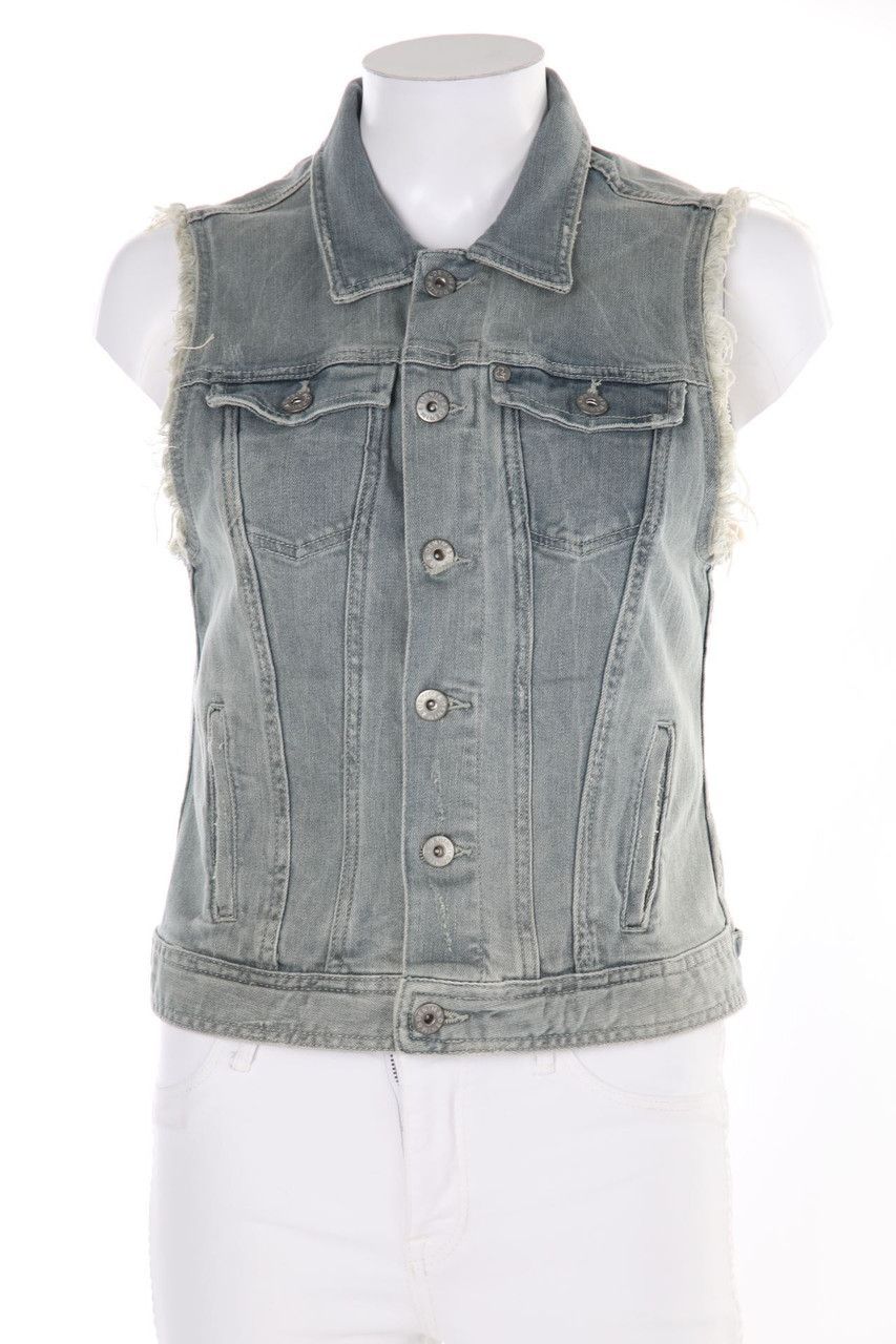 H&M &denim - Denim-Weste im Destroyed Look - D 40