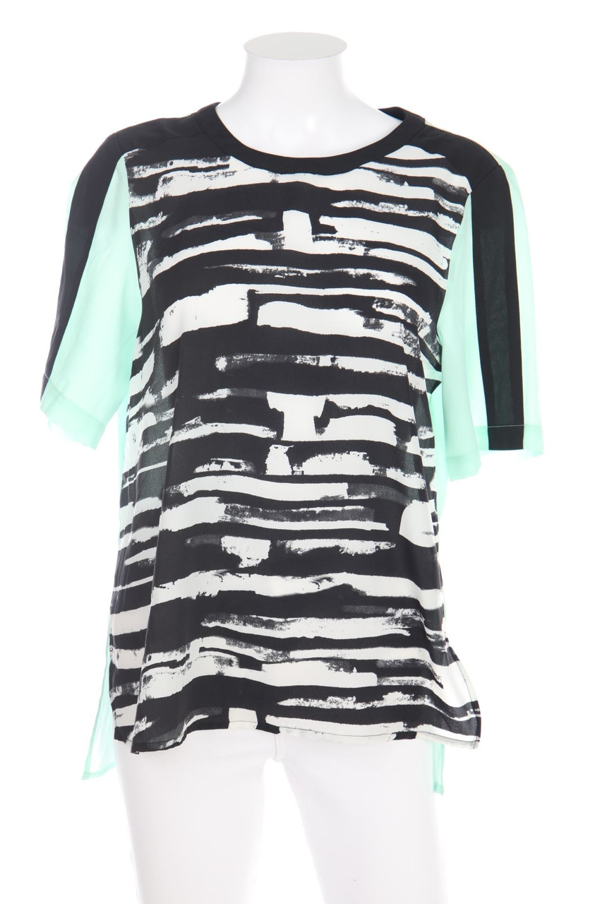 LIZ JORDAN - Kurzarm-Bluse aus Crêpe - L