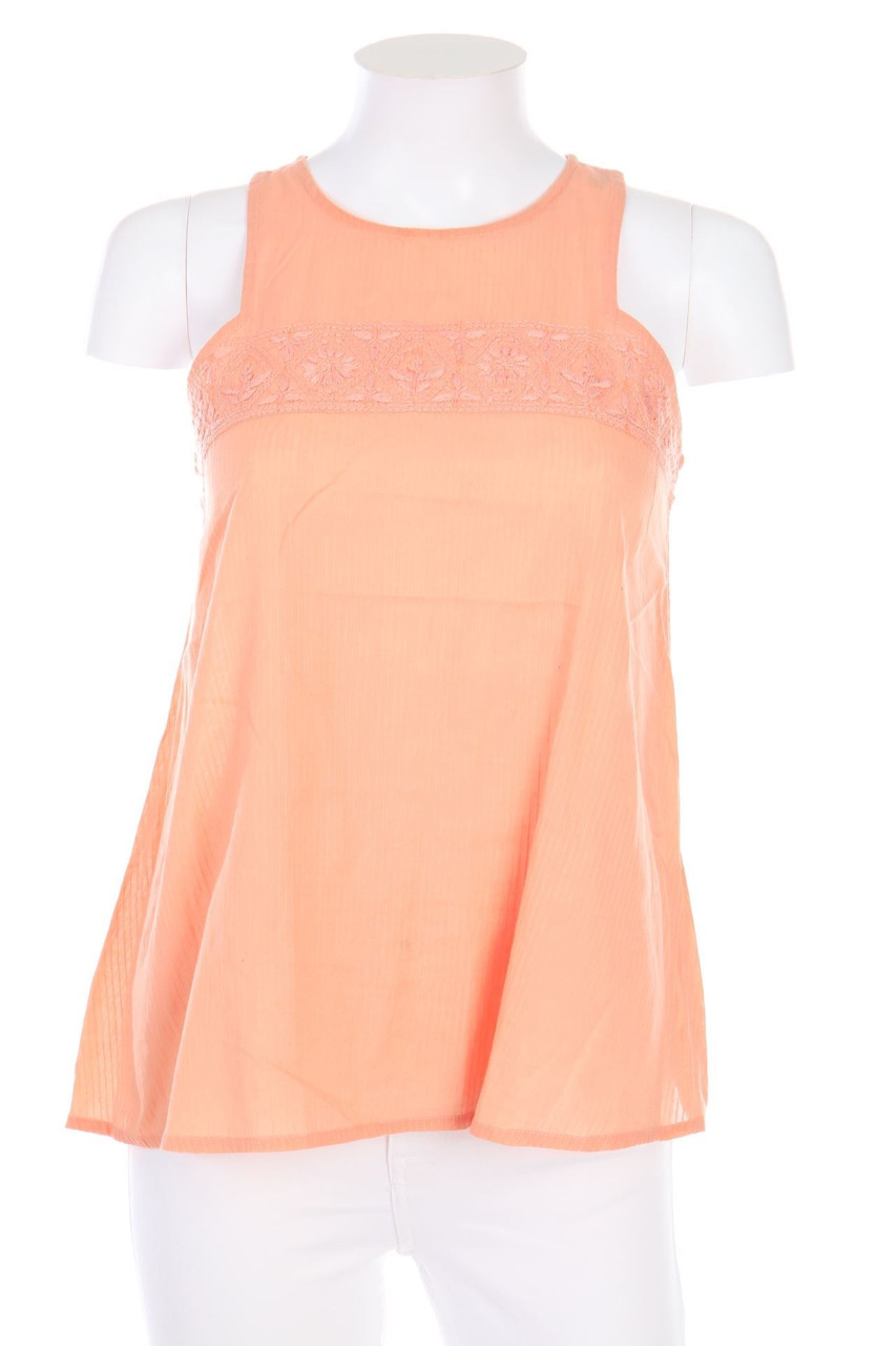 SECONDHAND - Blusentop mit Stickereien - XS